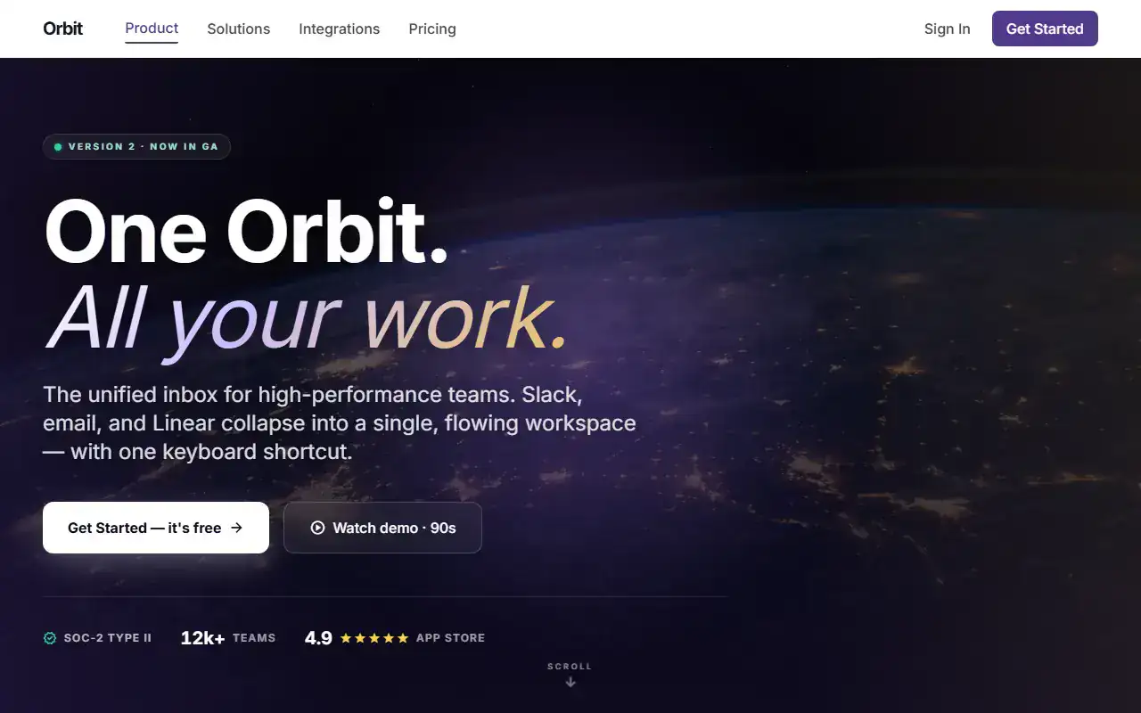 Bento Grid Landing — Landing template