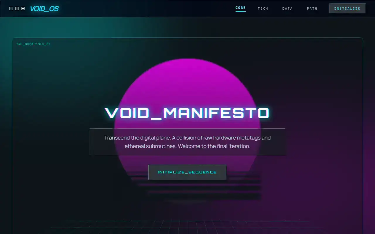 Y2k Vaporwave Grid — Landing template