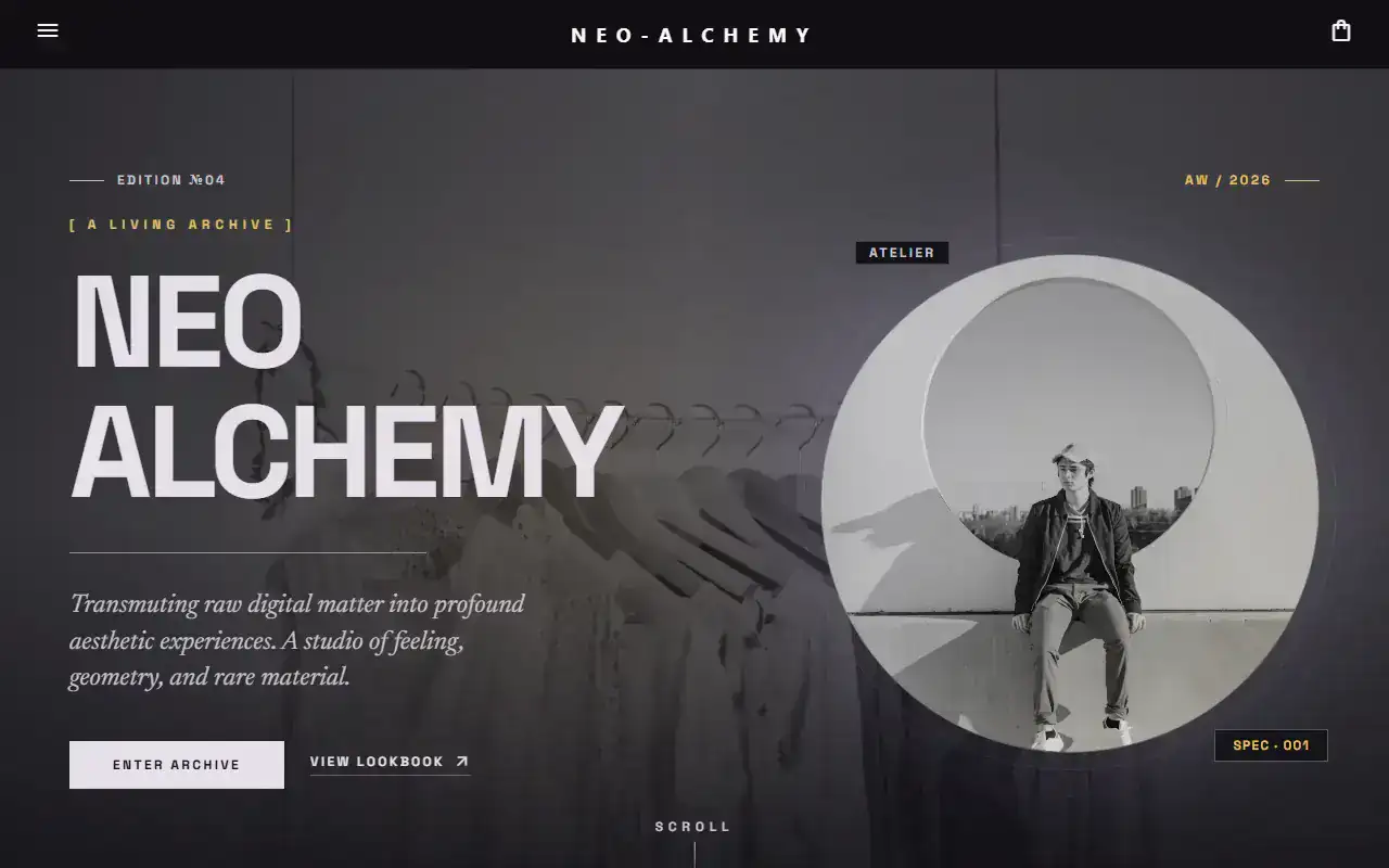 Ethereal Fashion Noir — Landing template