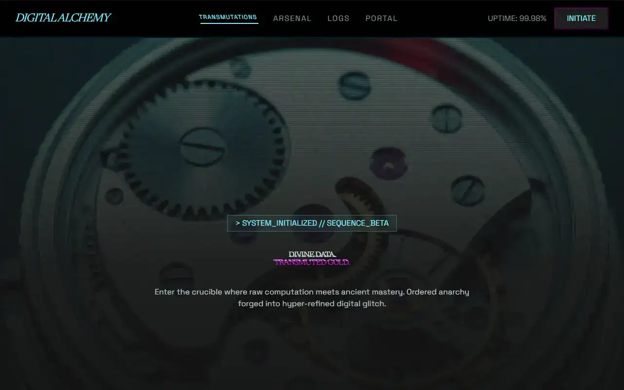 Crt Glitch Cyber — Landing template