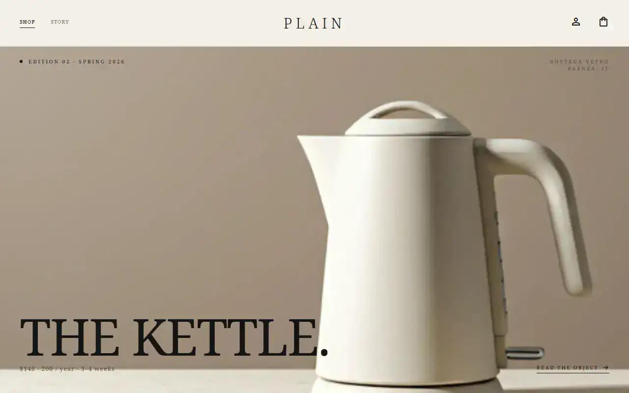 Minimalist Product Store — Ecommerce template