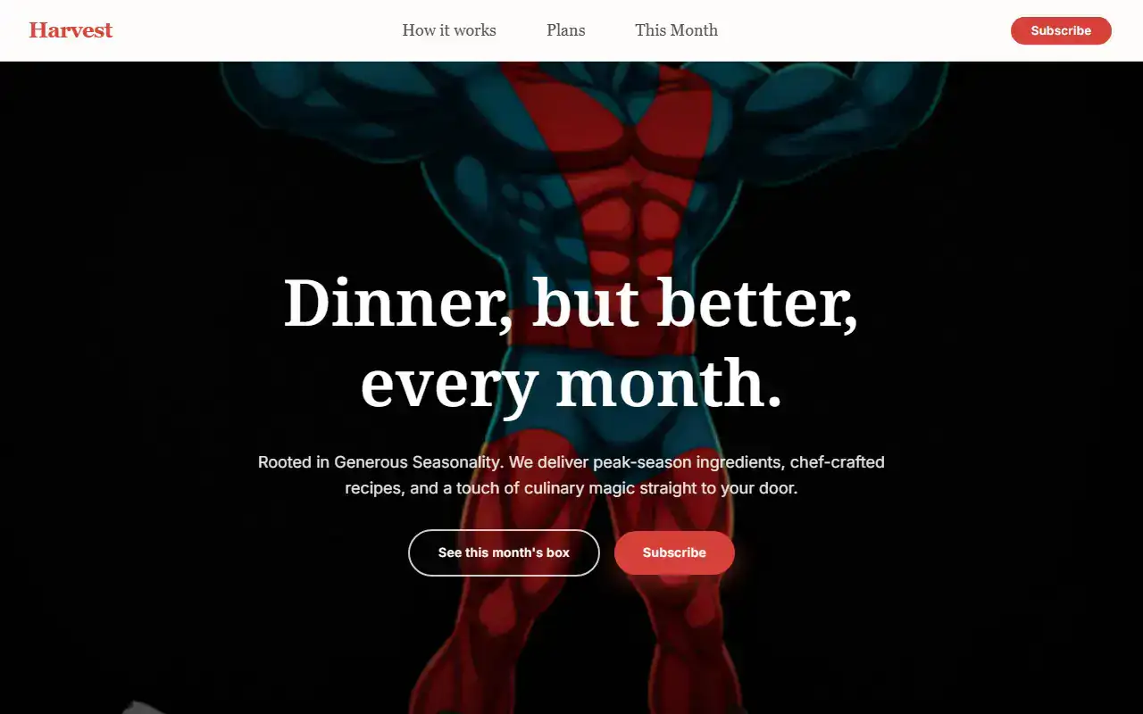 Subscription Box Landing — Landing template