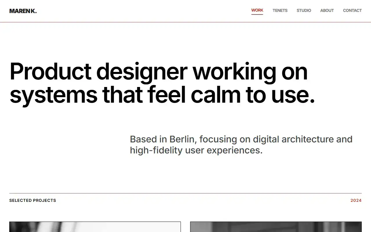 Minimalist Portfolio — Portfolio template