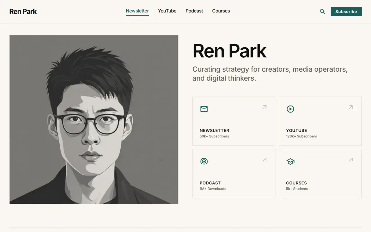 Creator Hub — Portfolio template