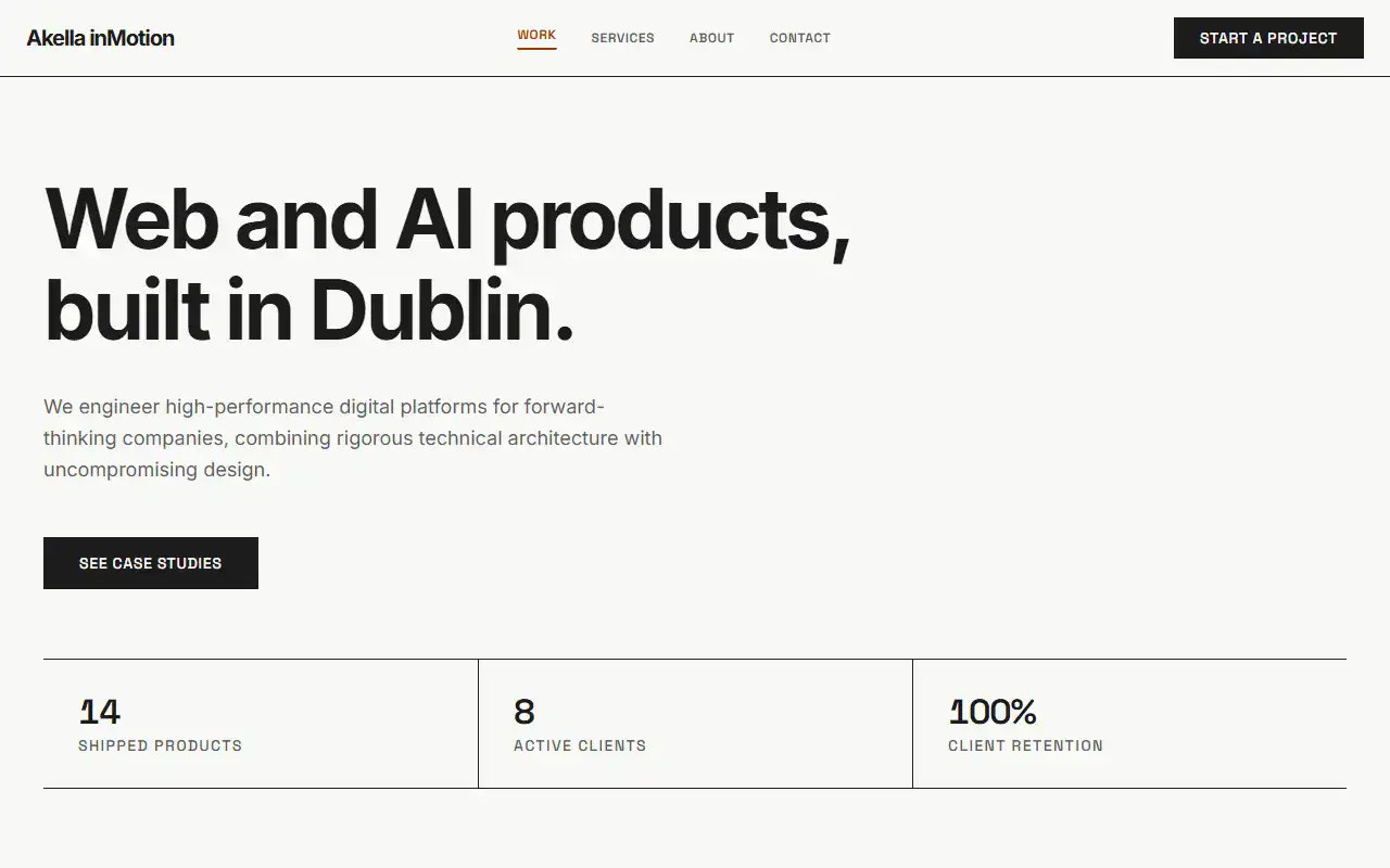 Studio Showcase — Marketing template