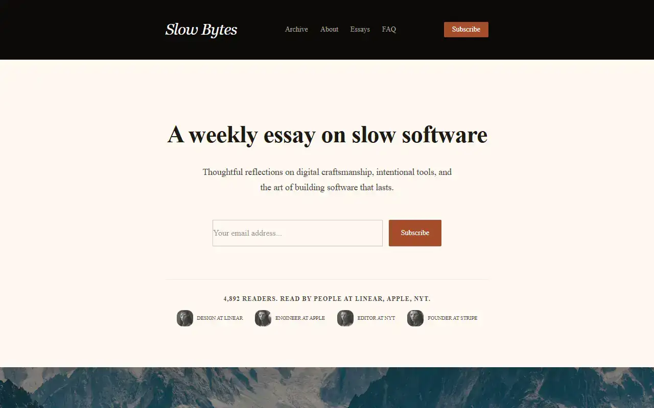 Newsletter Landing — Blog template