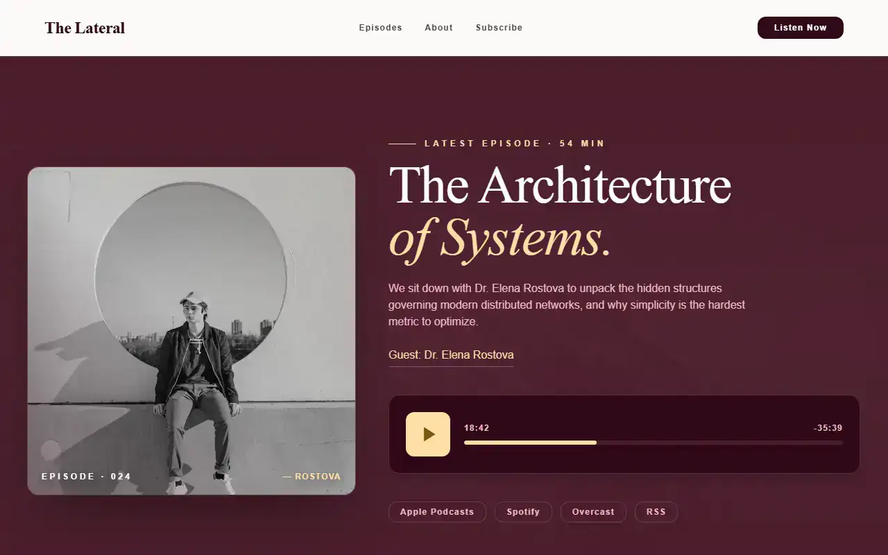 Podcast Style — Blog template