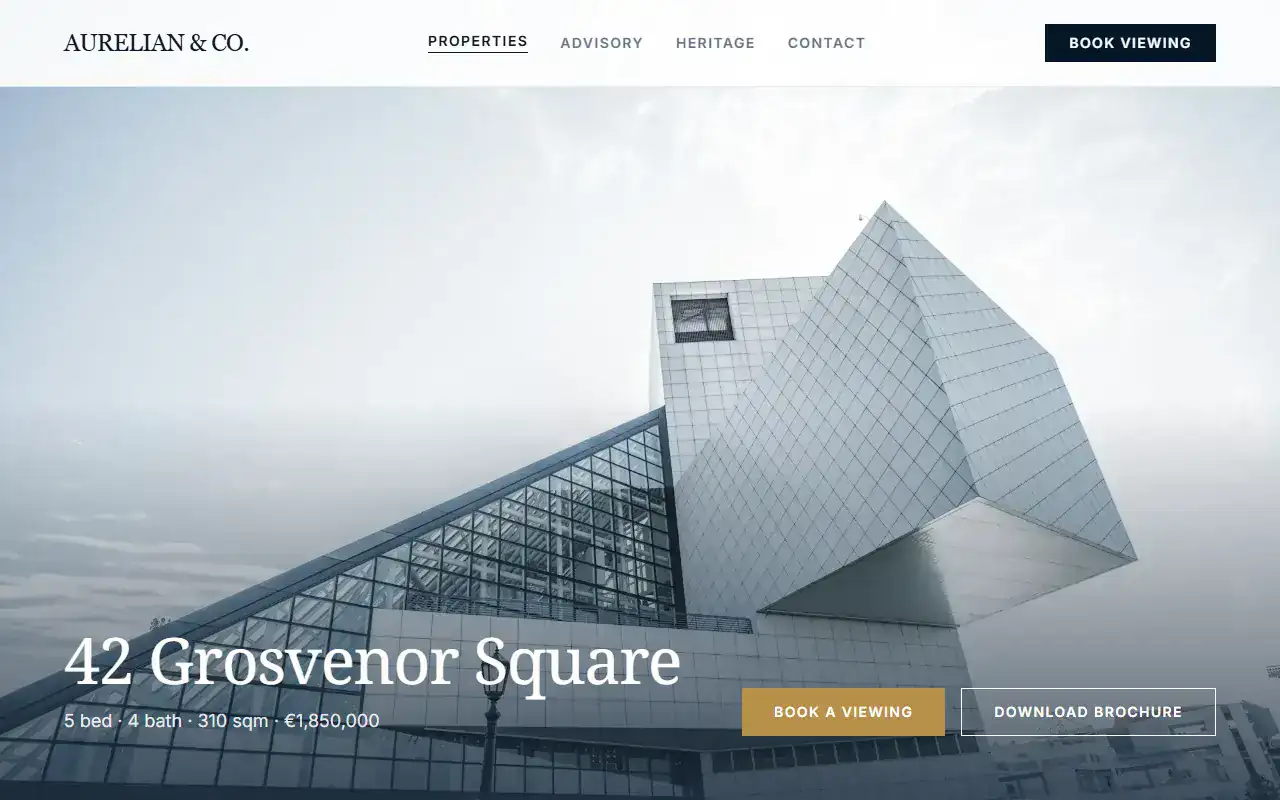 Real Estate Listing — Landing template