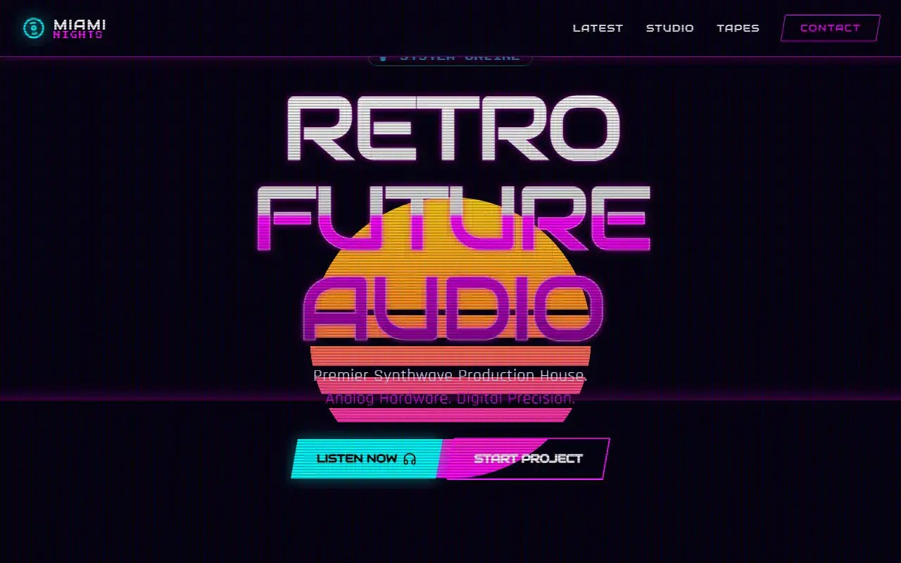 Synthwave — Landing template