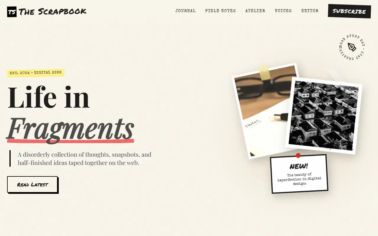 Paper Collage — Landing template