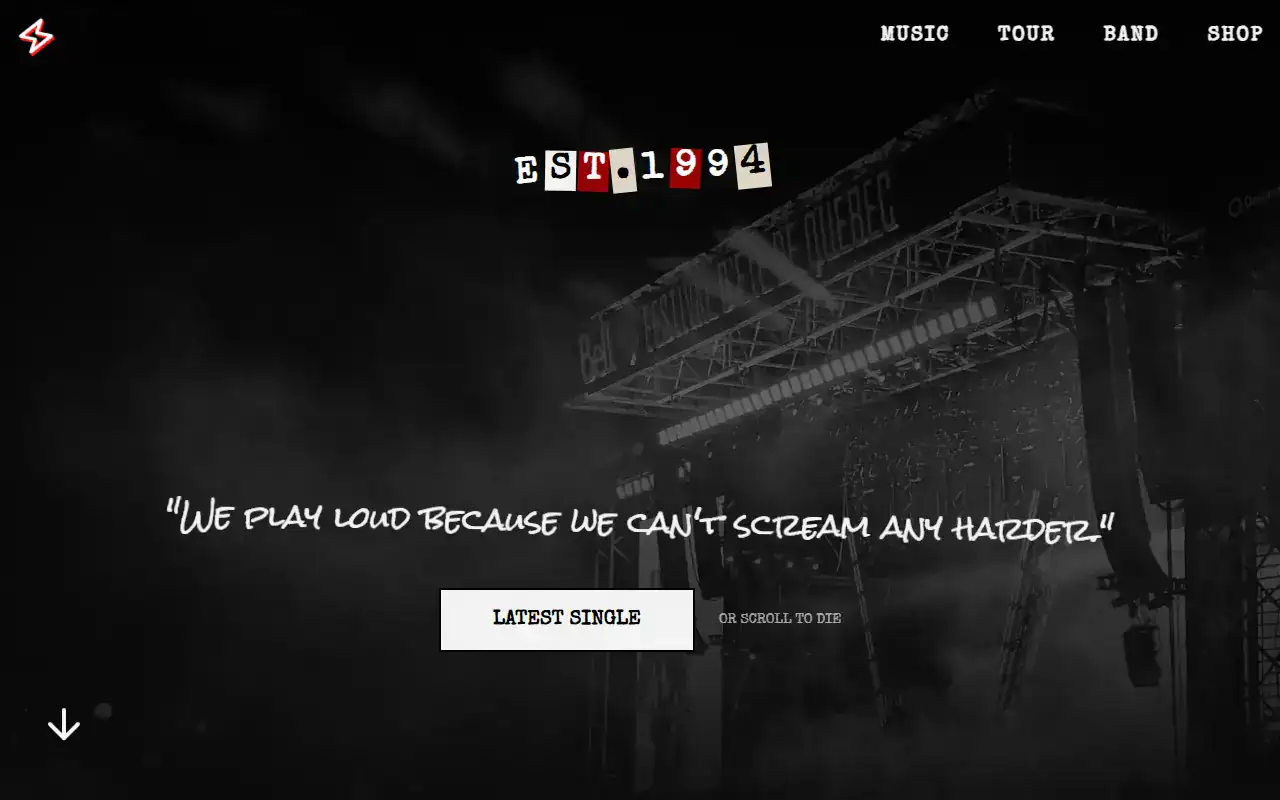 90s Grunge — Landing template
