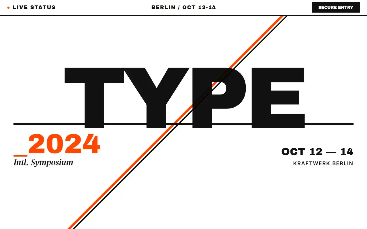 Typographic Swiss Poster — Landing template