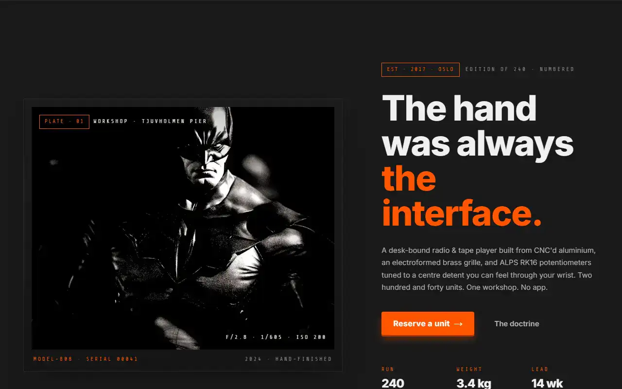 Skeuomorphism — Landing template