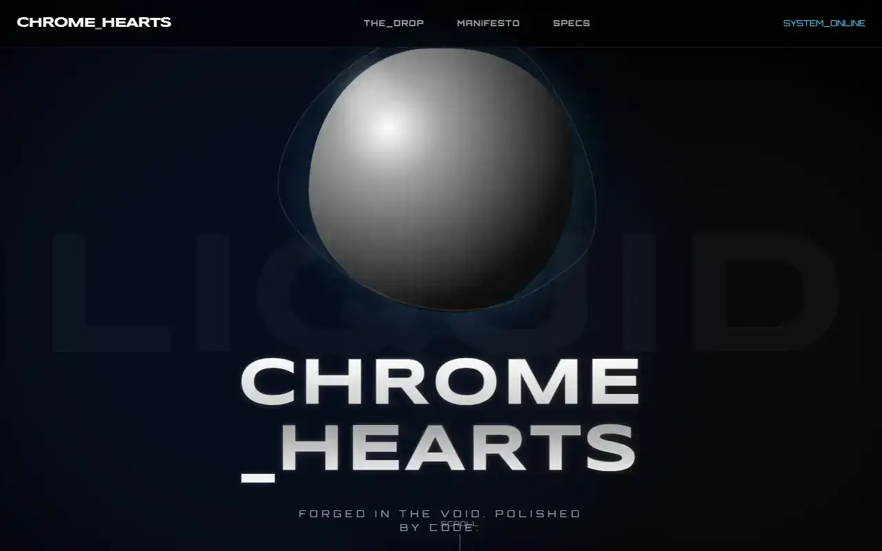 Liquid Metal — Landing template