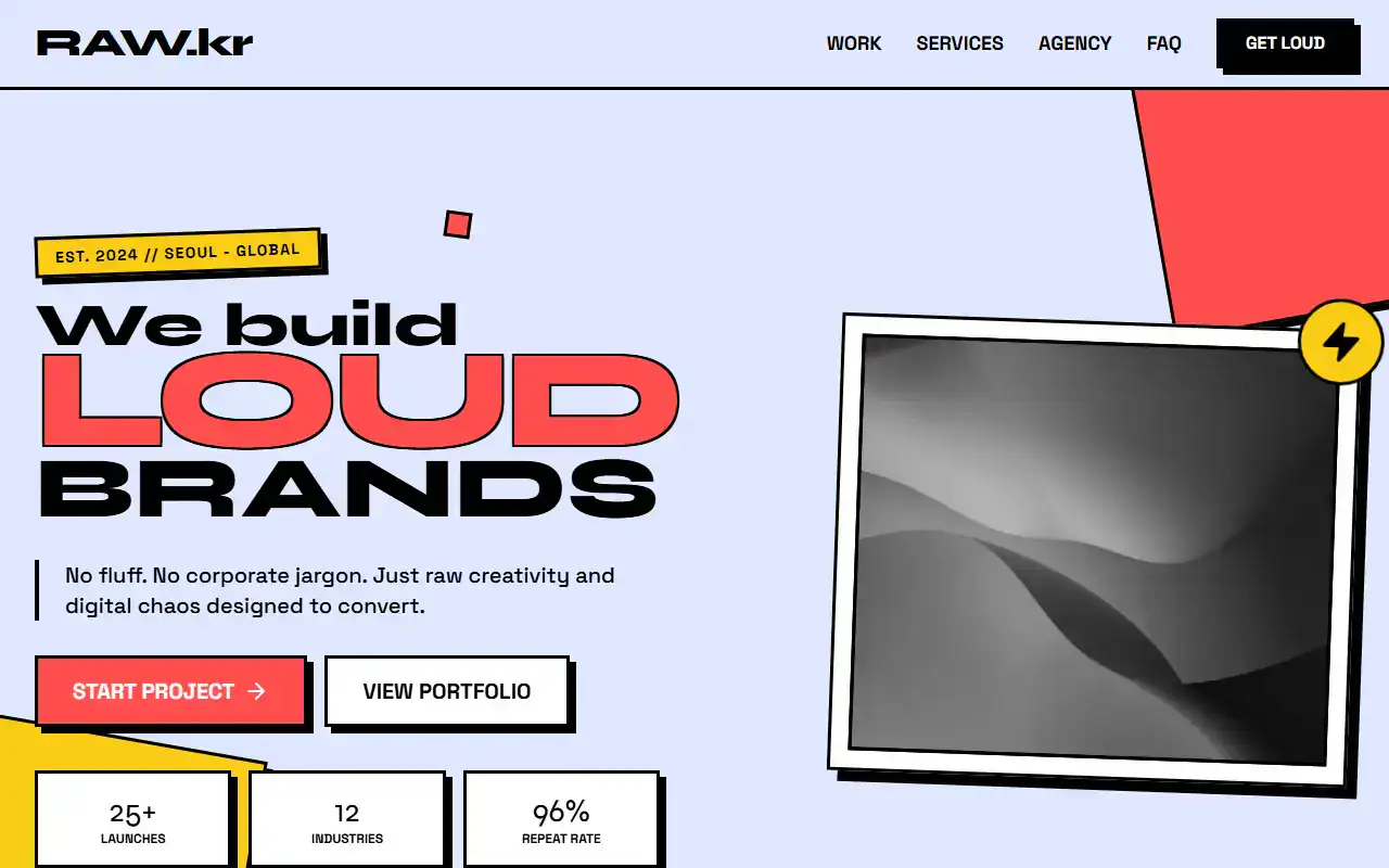 Neo Brutalism — Landing template