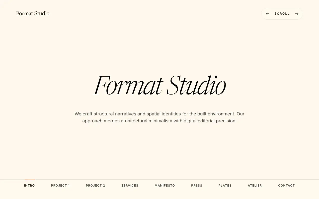 Horizontal Scroll — Landing template