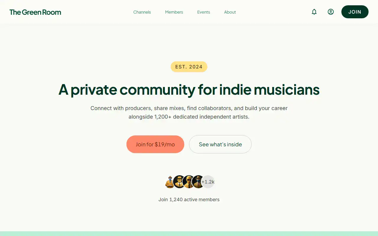 Community Forum — Landing template