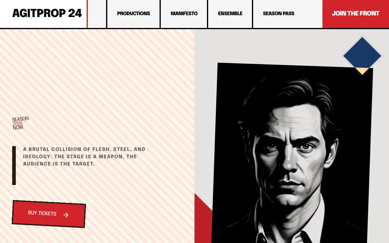 Constructivist Russian — Landing template