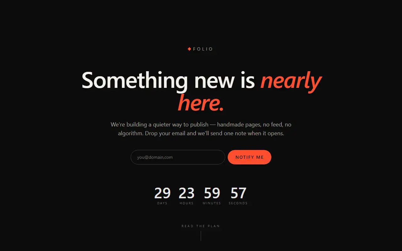 Coming Soon — Marketing template