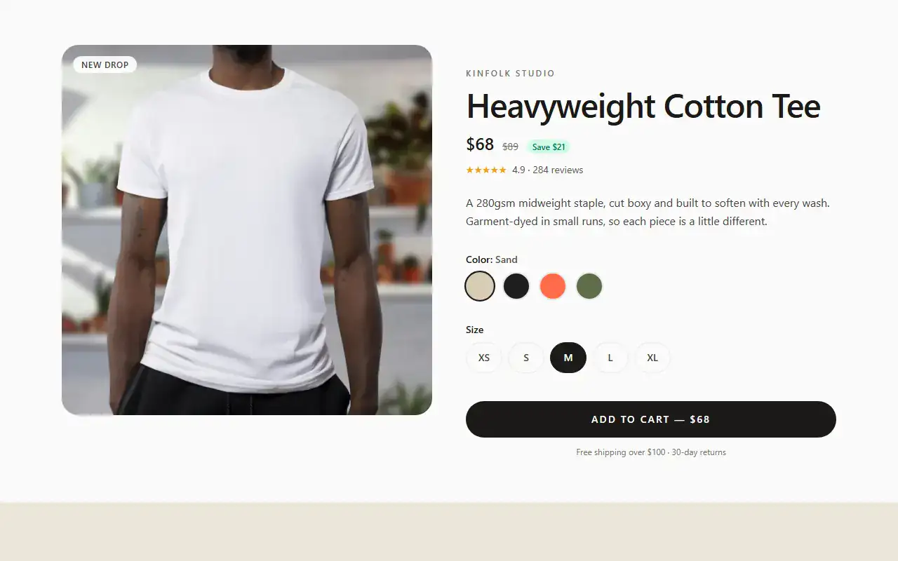 Product Card — Ecommerce template